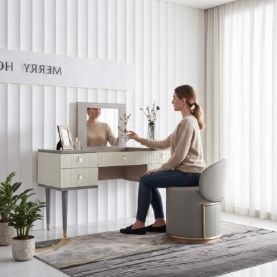 Kaptafel console tafel secretaris make-up spiegel ladekast krukje