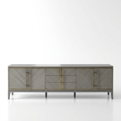Luxe dressoir tv laag tv xxl kast tafel woonkamer hout tv 