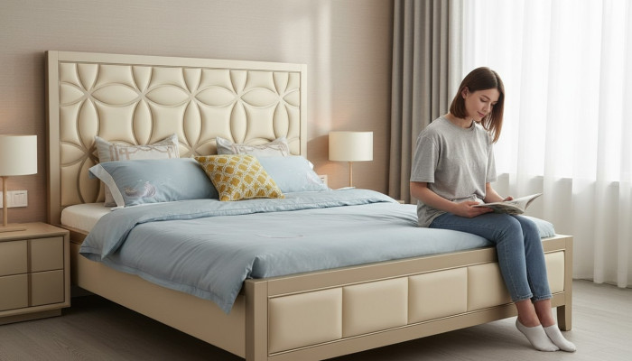 Slaapkamer Luxe Bed Dubbele Bedden Hout 180x200cm Koninklijk Bed Luxe