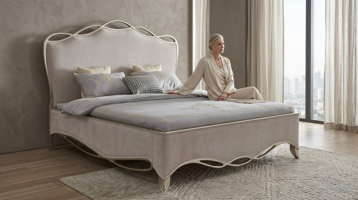Ontwerp Textiel Luxe Gestoffeerde Bedden Dubbele Slaapkamer 180x200