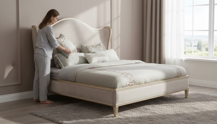 Ontwerp Textiel Bed Luxe Gestoffeerde Bedden Decor Dubbel Modern Huwelijk 180x200