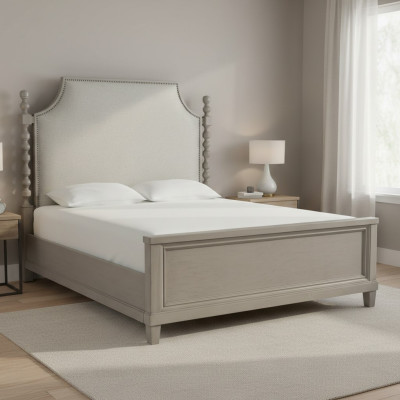Koninklijk bedontwerp luxe tweepersoonshotelbedden voor de slaapkamer.