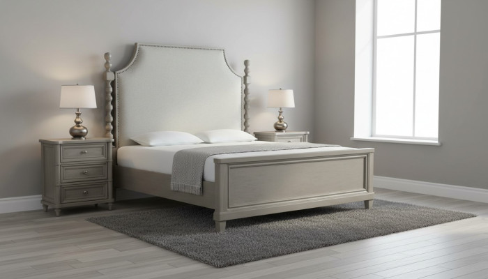 Klassieke landhuis meubels Koninklijke slaapkamer meubels 3-delige bed