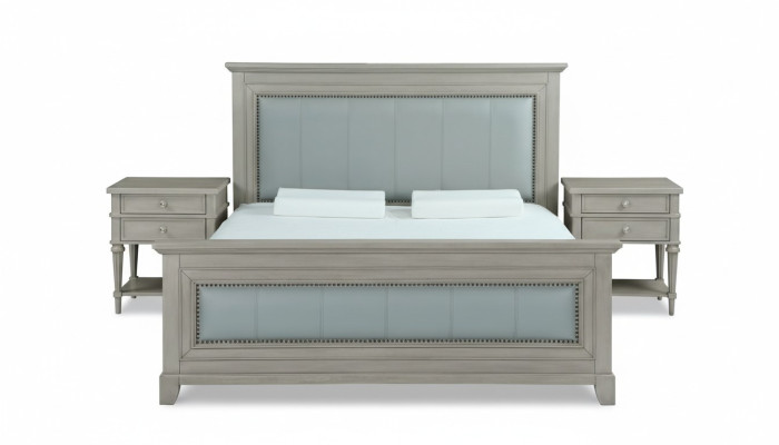 Tweepersoonsbed Slaapkamer Hotel Huwelijk Luxe Bed 2x Nachtkastje 3-delige set
