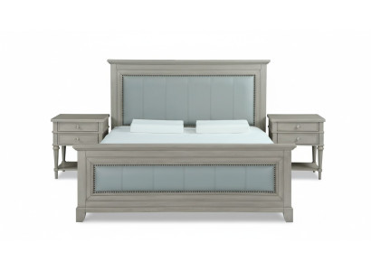 Tweepersoonsbed Slaapkamer Hotel Huwelijk Luxe Bed 2x Nachtkastje 3-delige set
