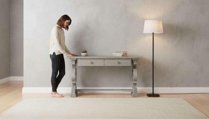 Console design houten tafel console decoratie make-uptafel.