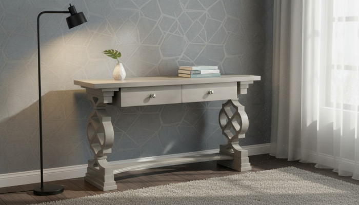 Console design houten tafel console decoratie make-uptafel.