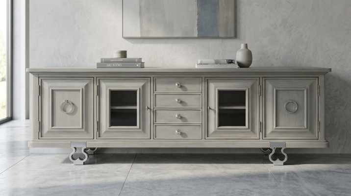 Luxe sideboard tv lowboard xxl kast tafel woonkamer hout hotel