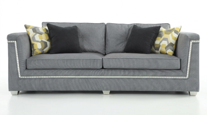 Bankstel 3+1 Grijs Woonkamer Stoffering Modern Sofa