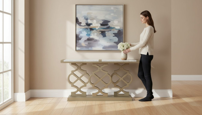Consoleontwerp houten tafel console consoletafels luxe tafel.