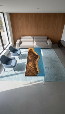 Epoxihars eettafel echt decoratief hout massieve meubels waterval epoxytafel