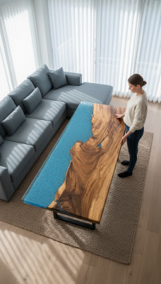 Ontwerp Tafel Moderne Zee Rivier Meubels Tafels Eettafel Tafels Epoxy