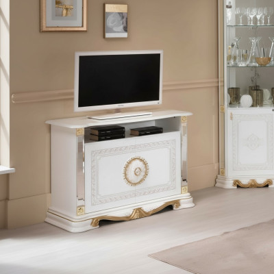 Witte RTV kast plank kasten Italiaanse stijl meubels ladekast dressoir