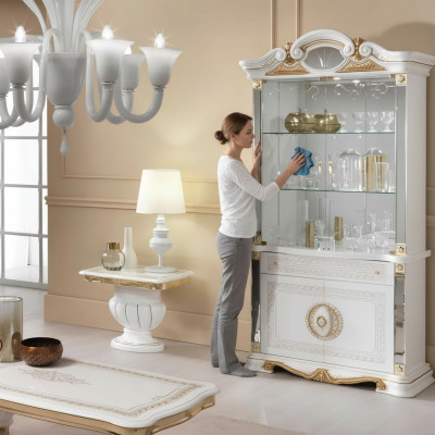 Vitrine Italiaanse luxe meubels Vitrine commodekast Glazen ontwerp kast