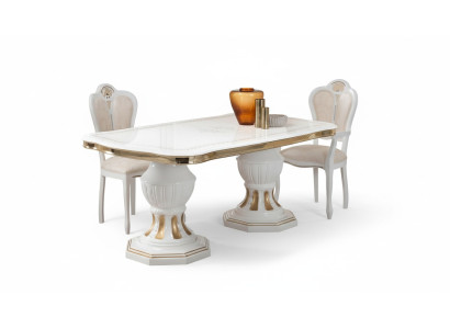 Klassieke eettafel Tafel Woonkamer Italiaanse Tafels Stijl Meubels Wit Goud