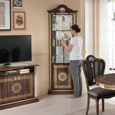 Eckvitrine Kast Hoekkast Kasten Meubels Glaskast Design Meubels Planken Nieuw
