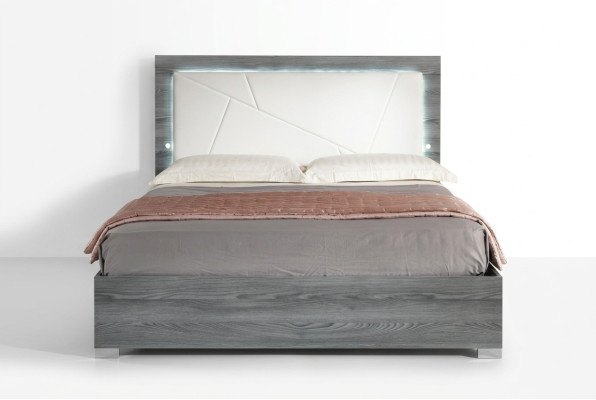 Luxe bed slaapkamer bedden Modern houten tweepersoonsbed grijs 160x200 nieuw