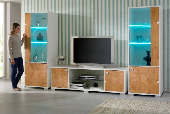 RTV Design dressoir tv hoogglans laag dressoir nieuw board wand luxe kast