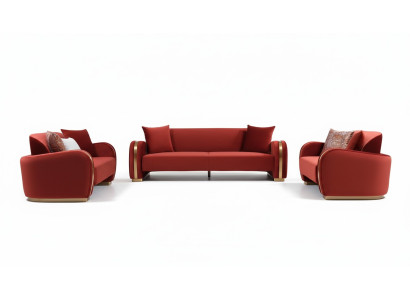 Sofaset 3-zits set designbank bank luxe groep gestoffeerd nieuw