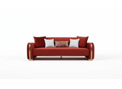 Driepersoons bank gestoffeerde designbank 3-zitsbanken textiel designbank meubels nieuw.