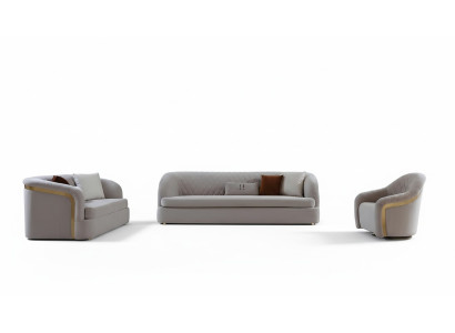 Sofaset 3-zits set ontwerp bankgroep Moderne luxe bekleding nieuw