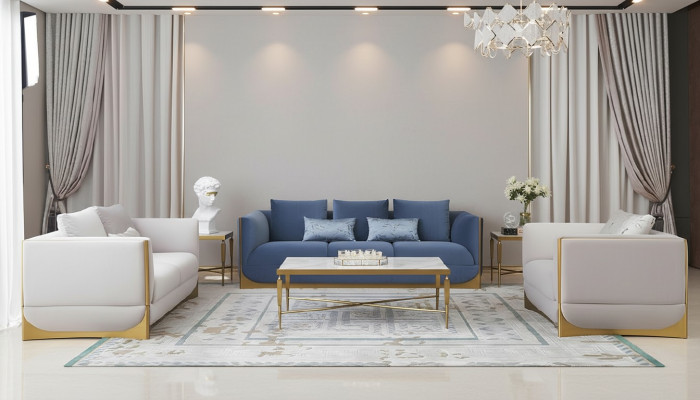 Driepersoons bank gestoffeerde designbank Moderne 3-zits banken Kamer luxe meubels