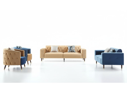 Design meubilair woonkamer bank bankstel banken bankstellen 3+2+1+1 4-delig.