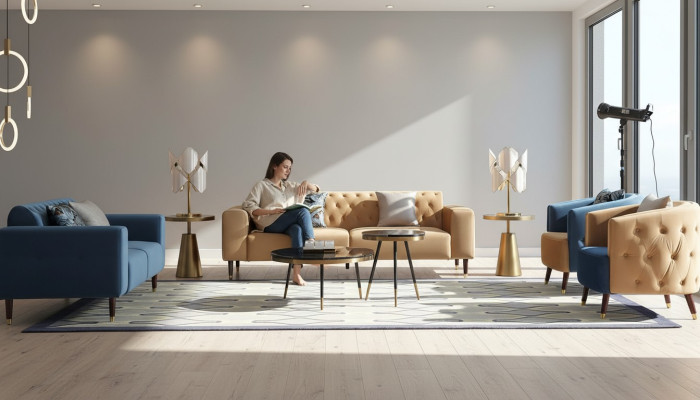 Driepersoons bank gestoffeerd design bank moderne 3-zits banken kamer meubels nieuw