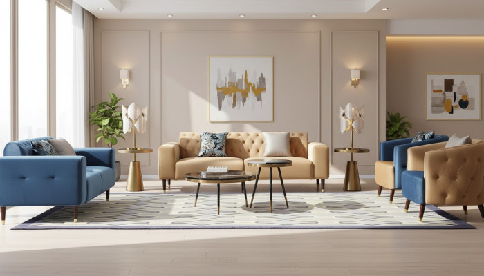 Driepersoons bank gestoffeerd design bank moderne 3-zits banken kamer meubels nieuw