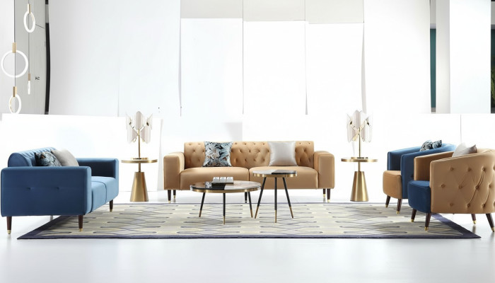 Driepersoons bank gestoffeerd design bank moderne 3-zits banken kamer meubels nieuw