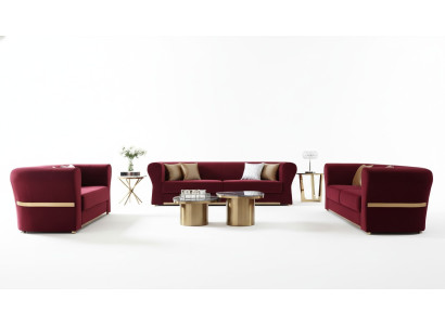Driepersoonsbank Bekleding Designbank Moderne Zithoek 242 x 93 Bankstellen Kamer Meubels
