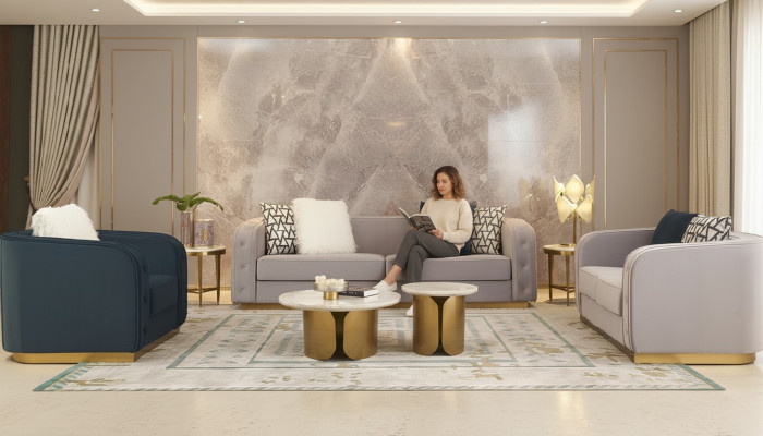 Luxe hotel meubels Zitsbank bankstel gestoffeerde meubels Woonkamer Driezitsbank