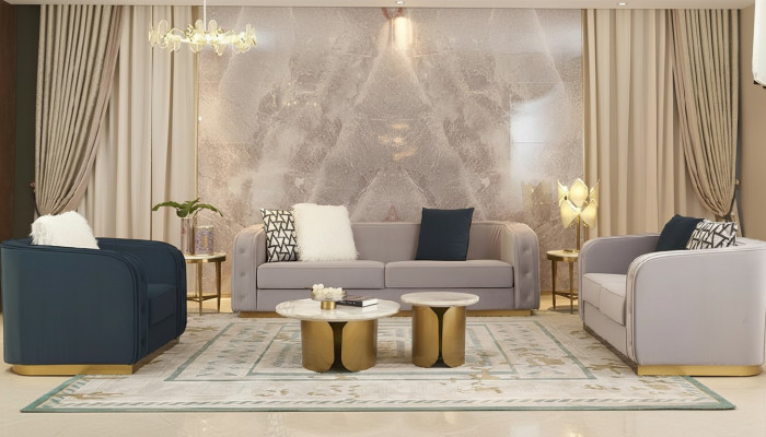Luxe hotel meubels Zitsbank bankstel gestoffeerde meubels Woonkamer Driezitsbank
