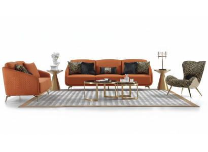 Driepersoonsbank Bekleding Design Bank Moderne 3-zits Banken Kamer Meubels Oranje
