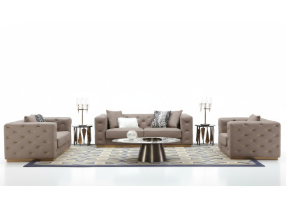 Bankstel 3-zits Modern Bankstel Woonkamer Designer Bank Textiel Nieuw