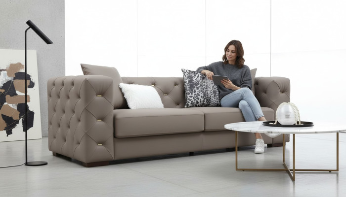 Dries zits bankbekleding ontwerp bank moderne zitbanken Chesterfield luxe meubels