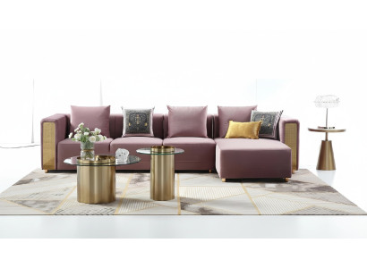 Hoekbank L-vorm bank ontwerp banken gestoffeerde textiel moderne nieuwe hoekbank.