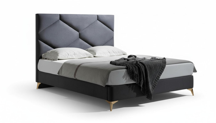 Slaapkamer set Bed + 2x Nachtkastjes 3-delig Nachtkastje Meubels Luxe Hotel Fluweel