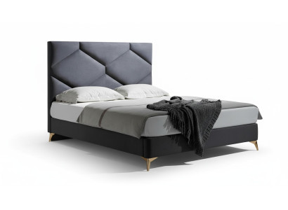 Slaapkamer set Bed + 2x Nachtkastjes 3-delig Nachtkastje Meubels Luxe Hotel Fluweel