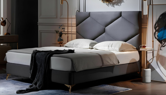 Bed 180x200cm Textiel Slaapkamermeubelen Luxe Moderne Bedden Hotelmeubilair Nieuw