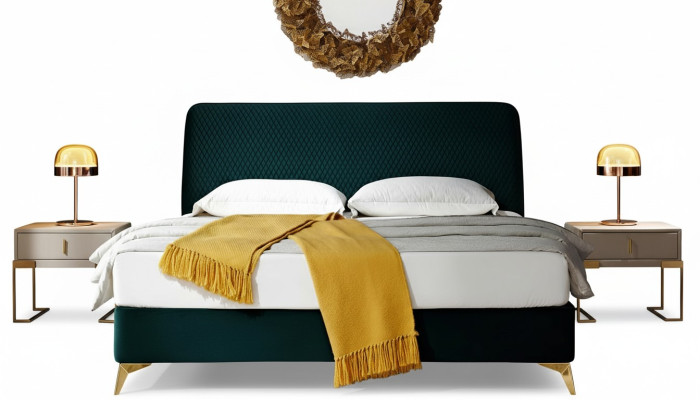 Slaapkamer 3-delig set Bed 2x Nachtkastje Console Beddengoed dubbel Hotel
