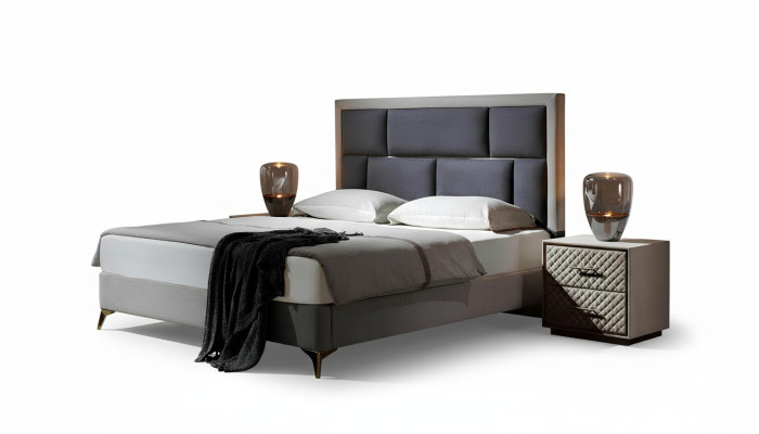 Bedden Meubels Slaap Hotel Dubbel Luxe Slaapkamer Bed Ontwerp Gestoffeerd Velours Nieuw