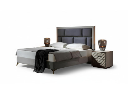 Bedden Meubels Slaap Hotel Dubbel Luxe Slaapkamer Bed Ontwerp Gestoffeerd Velours Nieuw