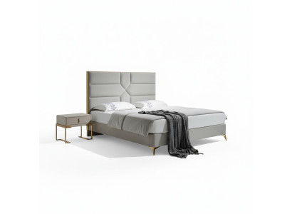 Tweepersoons slaapkamer hotel huwelijk luxe bed 2x nachtkastje 3-delig. Nieuwe beddenset