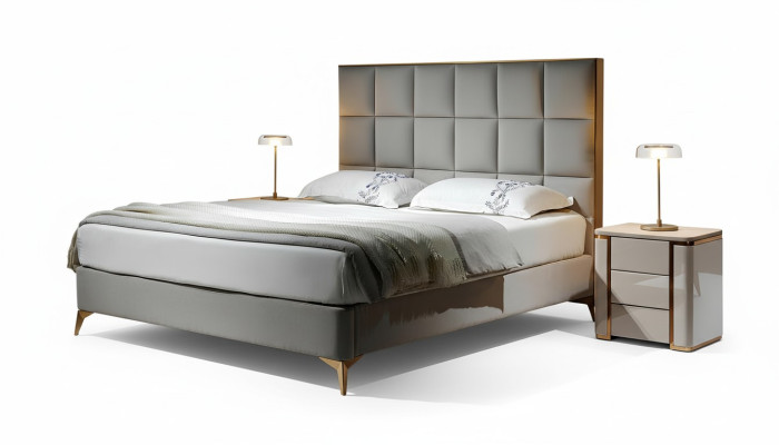 Ontwerp Bed Slaapkamer Bedden Textiel Hotel Luxe Bekleding Zits Stof Meubels Nieuw