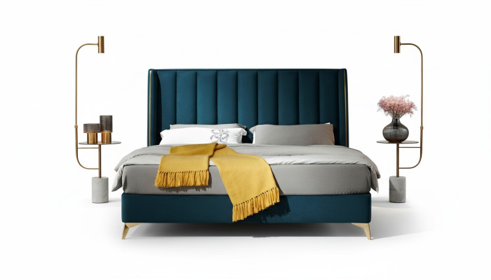 Slaapkamer set design Moderne luxe slaapkamer Bed 2x nachtkastje 3-delig. Nieuw