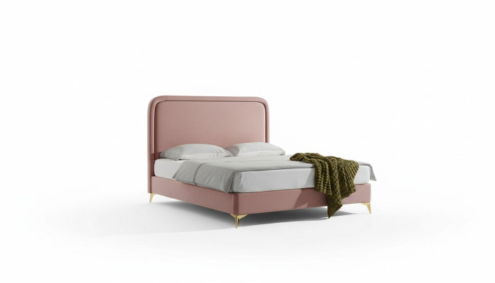 Tweepersoonsbed Bed Huwelijksbed Ontwerp Luxe Luxe Bed met bekleding Design bed 180x200cm Nieuw