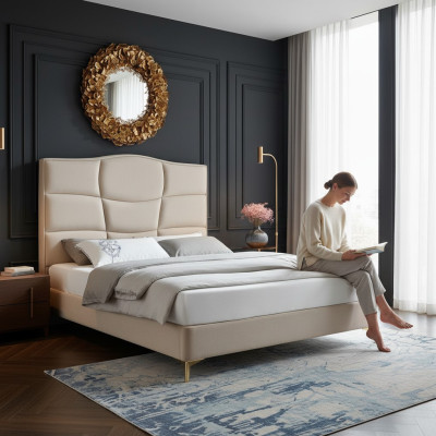 Bedtextiel 2x nachtkastje 3-delige slaapkamerset meubilair Nieuw Modern Luxe Bedden