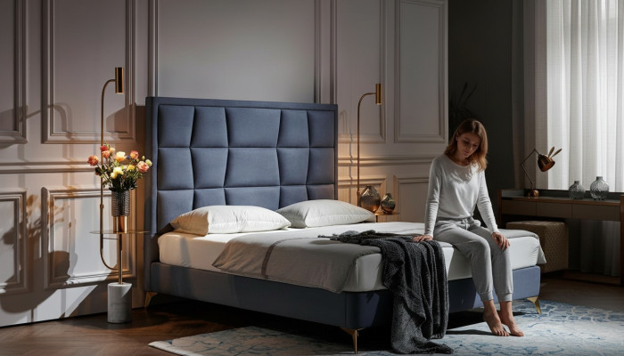 Compleet slaapkamer set bed 2x nachtkastje 3-delige set bedden ontwerper luxe