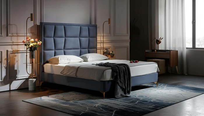 Compleet slaapkamer set bed 2x nachtkastje 3-delige set bedden ontwerper luxe